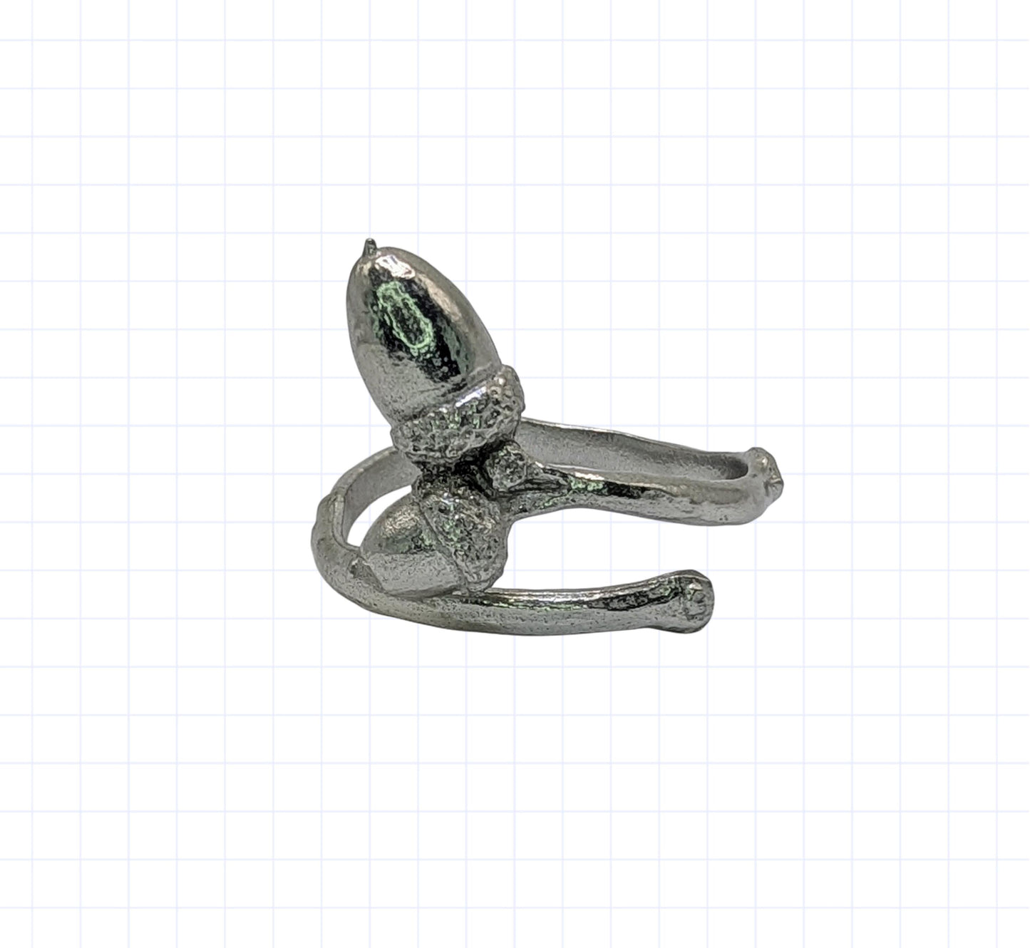 Acorn Twig Pewter Adjustable Napkin Ring Set Of 4 Inspired by Nature