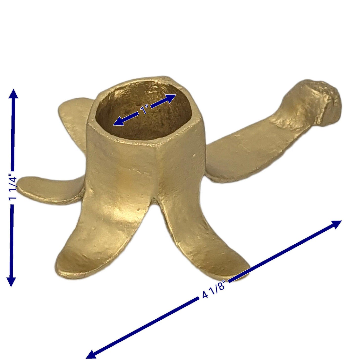 Banana Minimalist Taper Pewter Candle Holder Decor Inspired by Nature