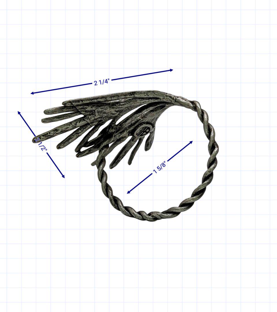 Rosemary Herb Pewter Napkin Ring Set of 4 Inspired by Nature