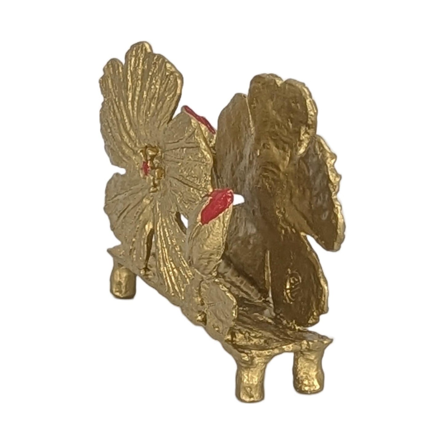 Hibiscus Pewter Business Card Holder Office Decor Inspired by Nature