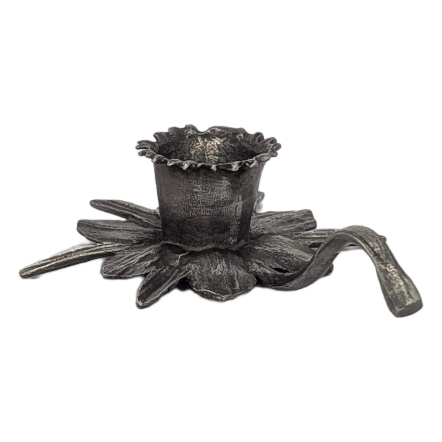 Daffodil Pewter Taper Candle Holder Home Decor Inspired by Nature
