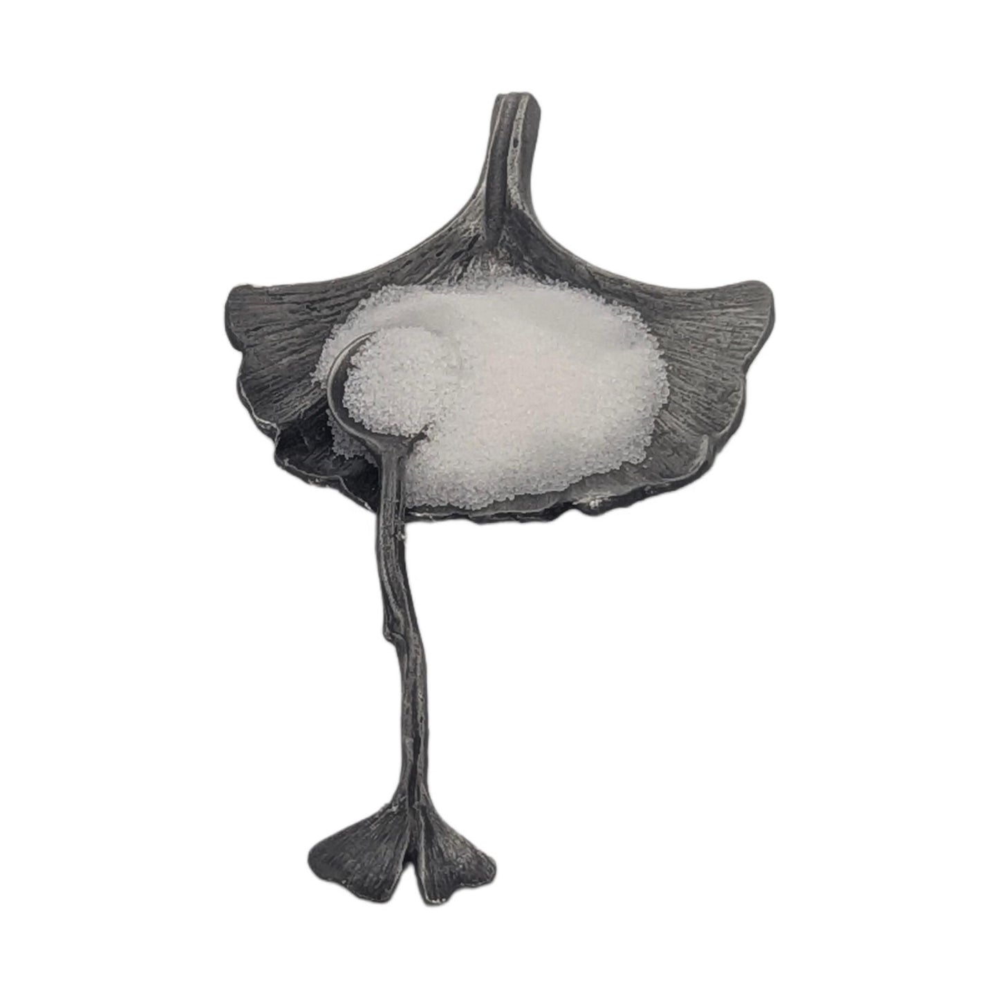 Ginkgo Minimalist Decorative Pewter Salt Dish Set Inspired by Nature