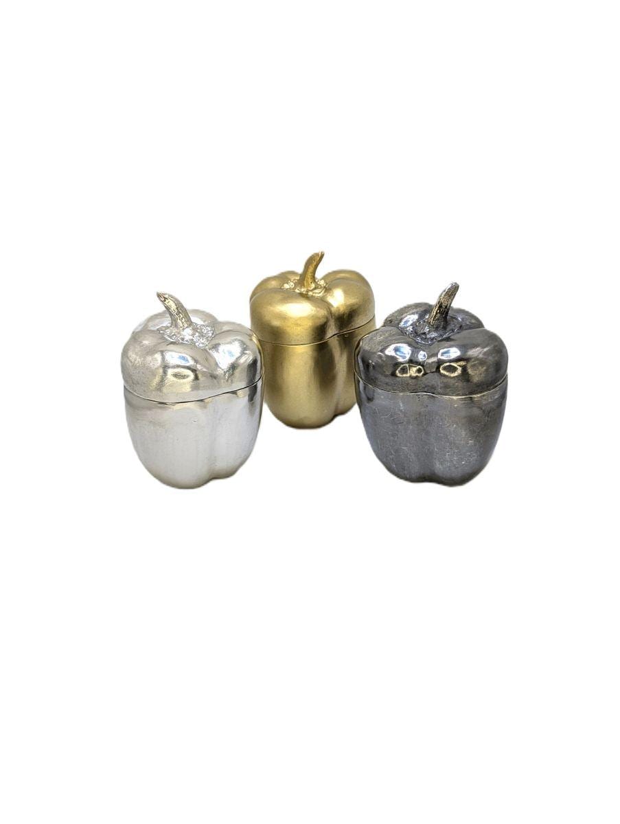 Bell Pepper Pewter Multifunctional Small Jar Box Inspired by Nature