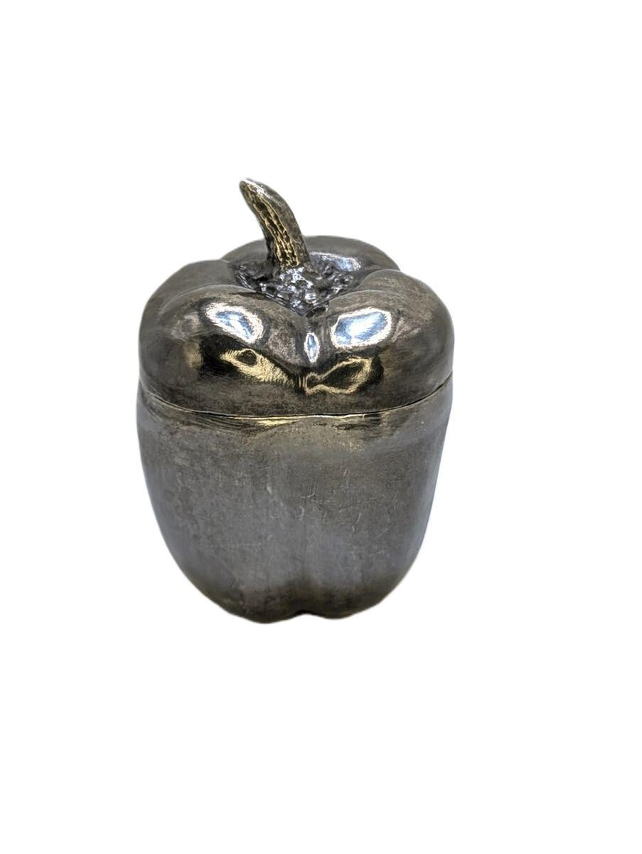Bell Pepper Pewter Multifunctional Small Jar Box Inspired by Nature