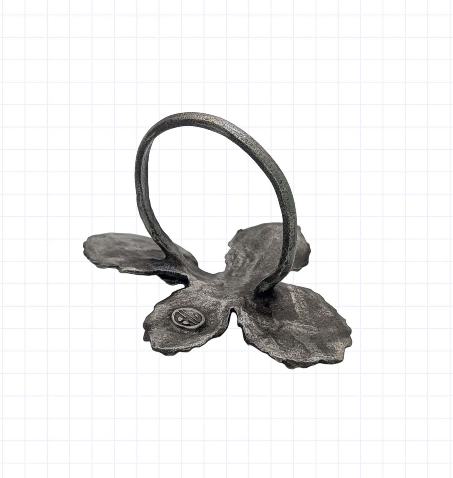 Mint Herb Pewter Napkin Rings Set of 4 Inspired by Nature