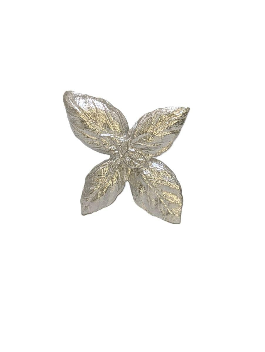 Basil Italian Herb Pewter Napkin Ring Set of 4 Inspired by Nature