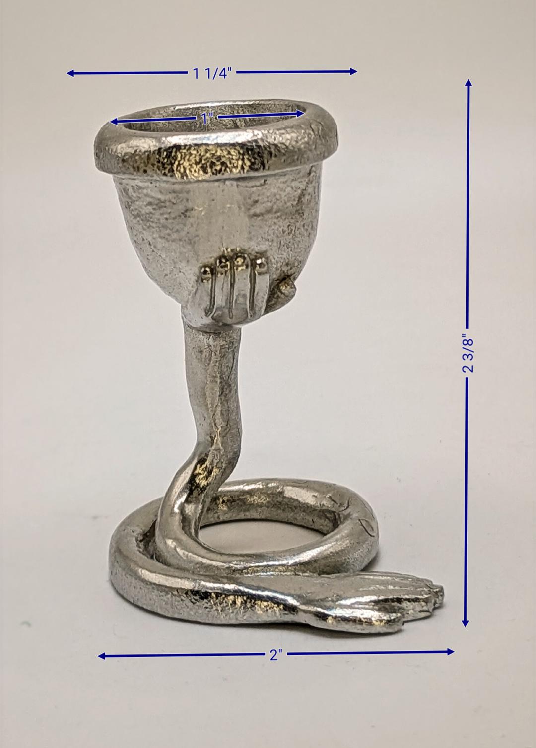 Left Hands Abstract Minimalist Pewter Candle Holder Modern Decor