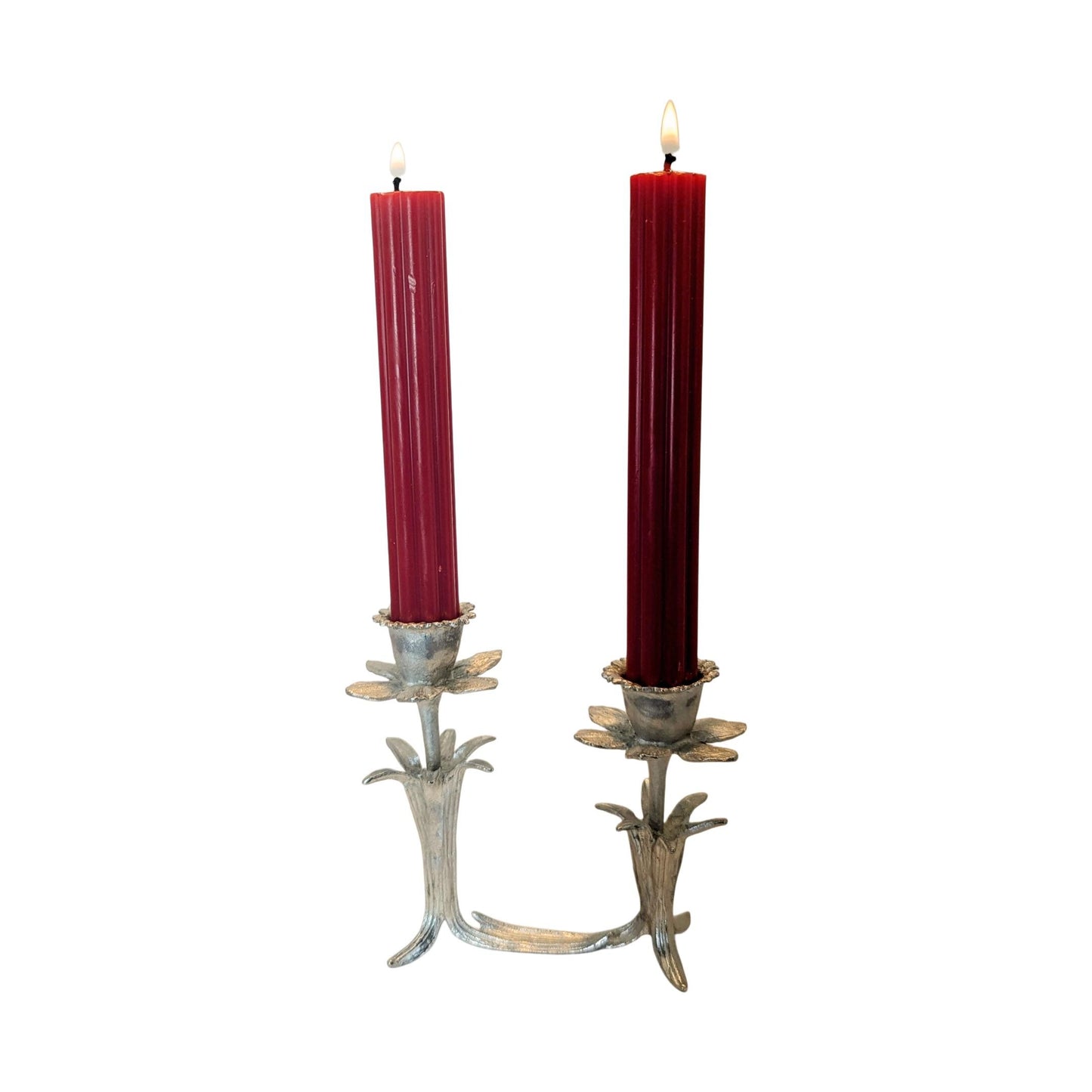 Daffodil Pewter Double Candle Holder Home Decor Inspired by Nature