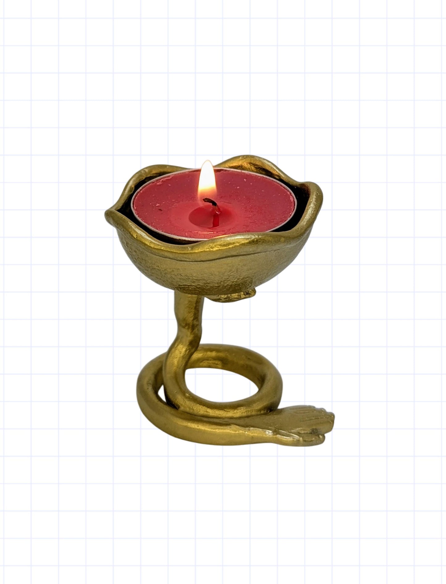 Left Hands Abstract Minimalist Pewter Candle Holder Modern Decor