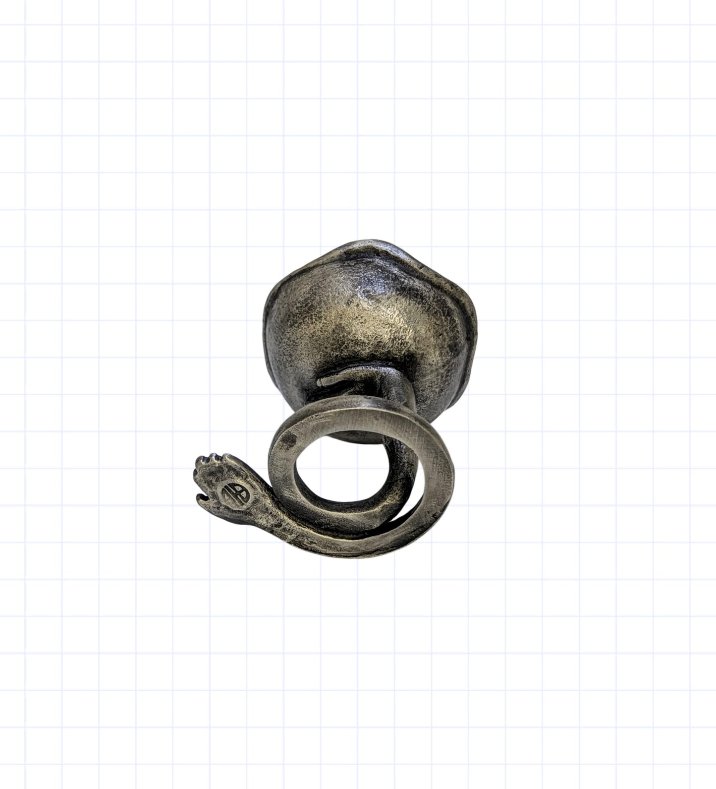 Left Hands Abstract Minimalist Pewter Candle Holder Modern Decor