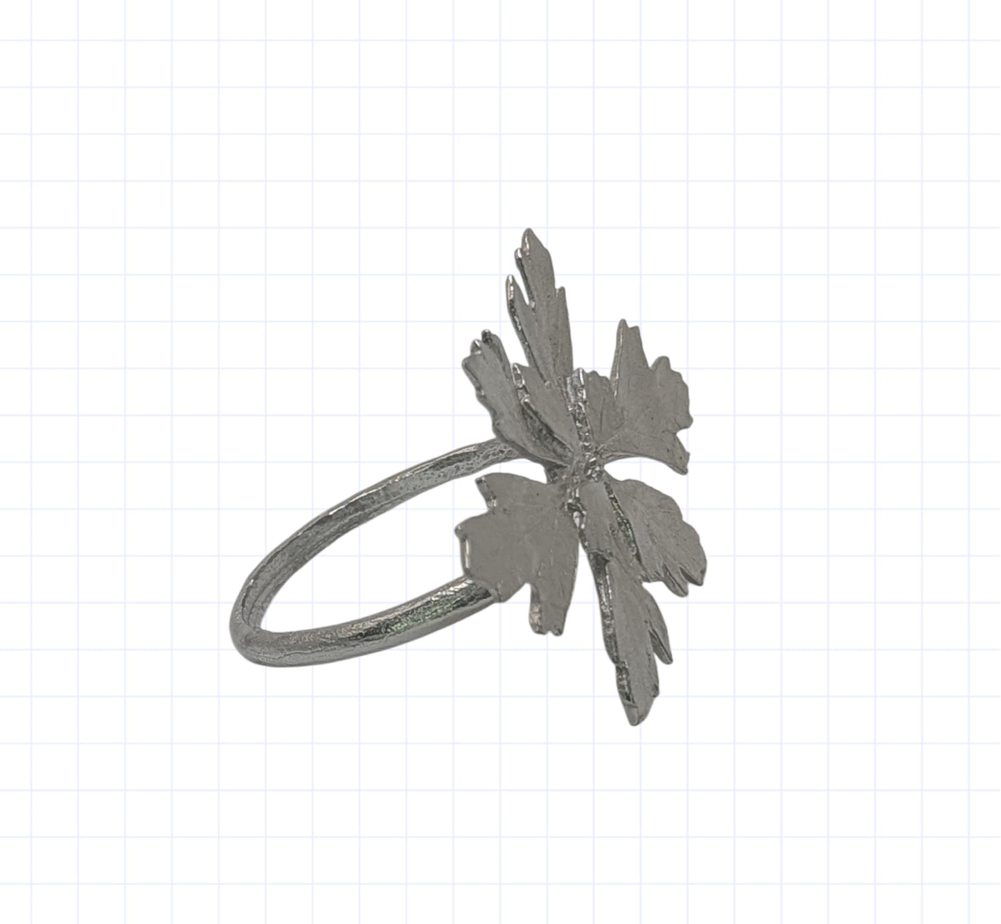 Presley Herb Pewter Napkin Ring Set of 4 Inspired by Nature