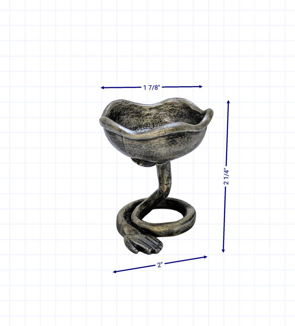 Left Hands Abstract Minimalist Pewter Candle Holder Modern Decor