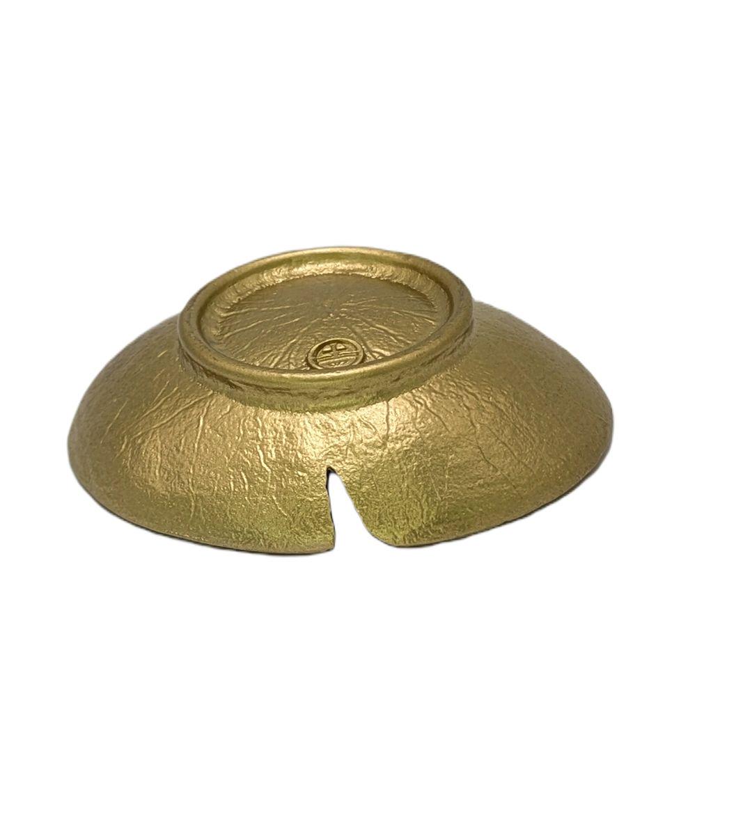 Waterlily with Frogs Pewter Minimalist Bowl Decor Collectible