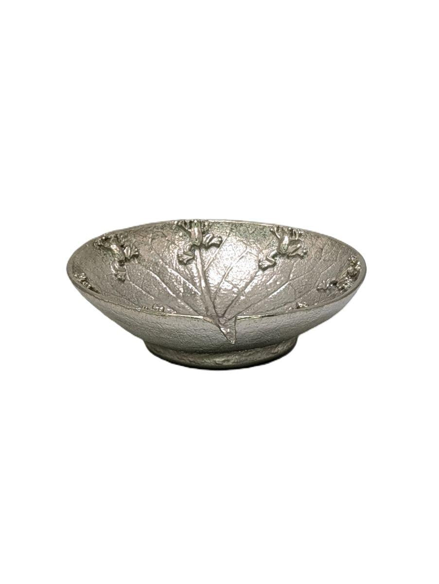 Waterlily with Frogs Pewter Minimalist Bowl Decor Collectible