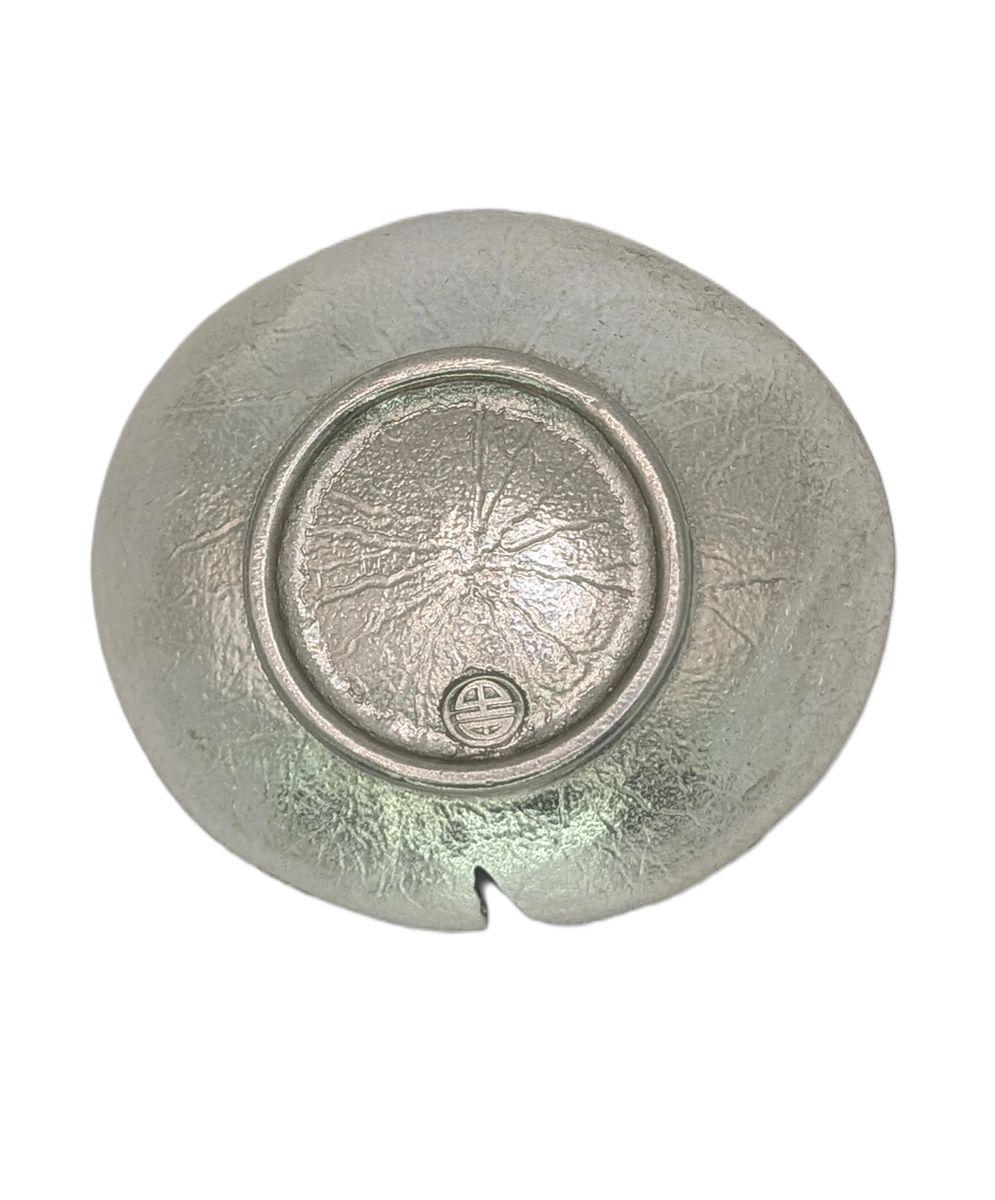 Waterlily with Frogs Pewter Minimalist Bowl Decor Collectible