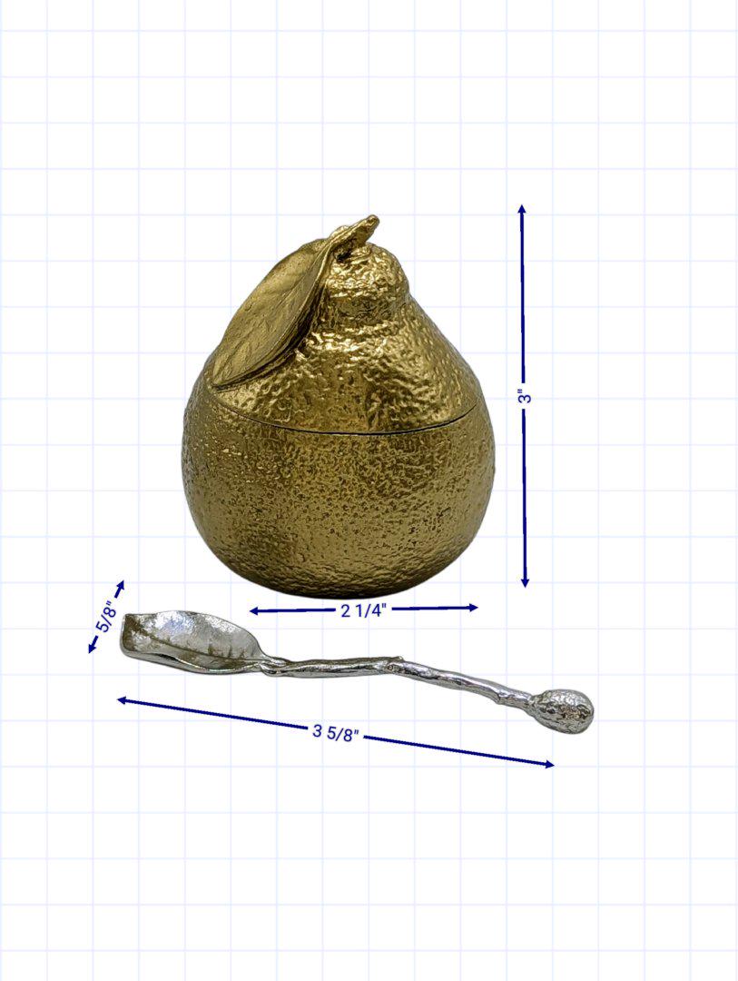 Unique Tangelo Citrus Minimalist Pewter Sugar Bowl Set Inspired by Nature Home Decor Collectible