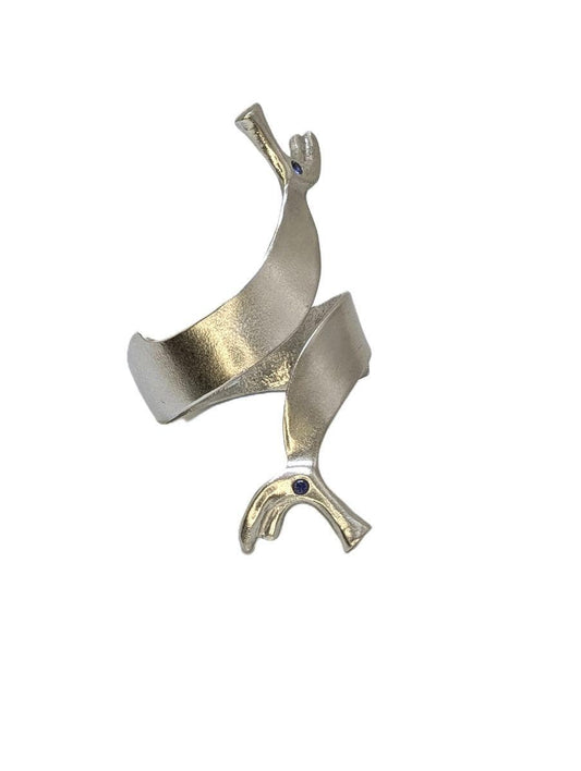 8th Century Greek Horse Adjustable Pewter Napkin Rings - Set of 4 Table Decor