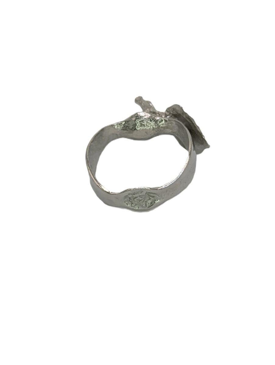 Apple Pewter Minimalist Napkin Ring Set of 4 Inspired by Nature