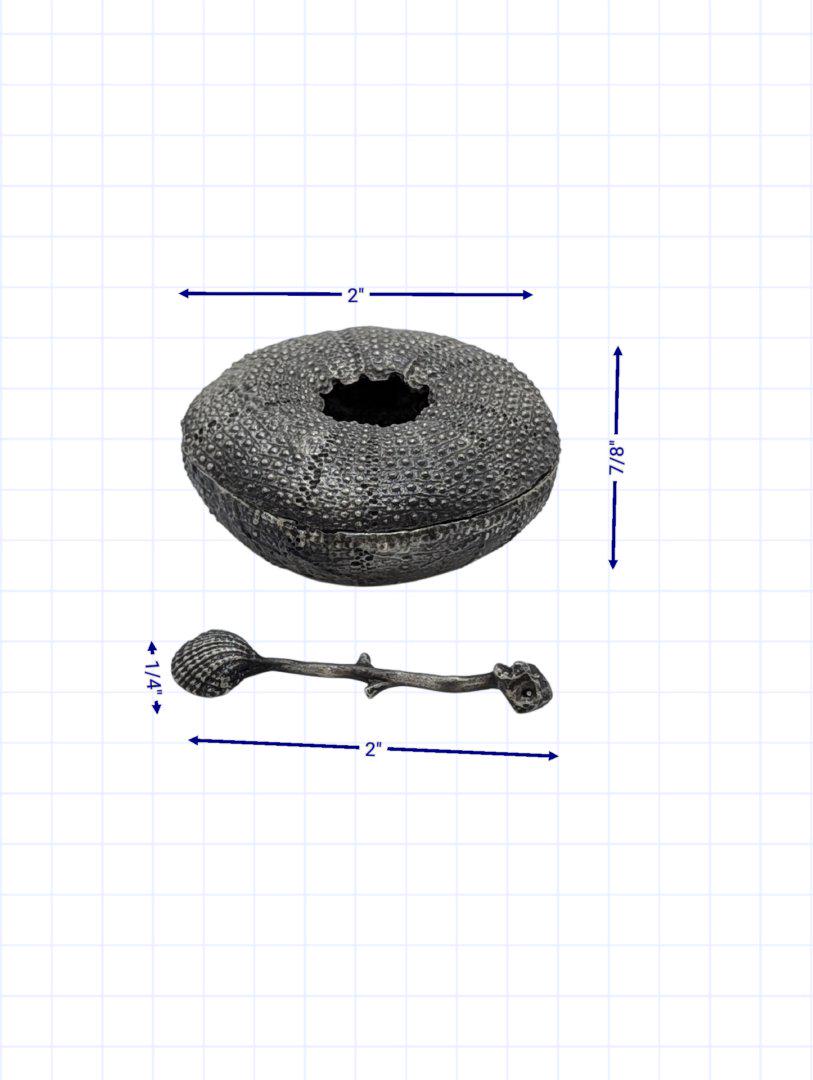 Sea Urchin Pewter Salt cellar Table Decor Inspired by Nature