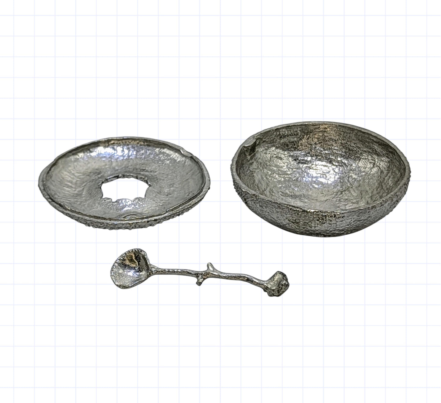 Sea Urchin Pewter Salt cellar Table Decor Inspired by Nature