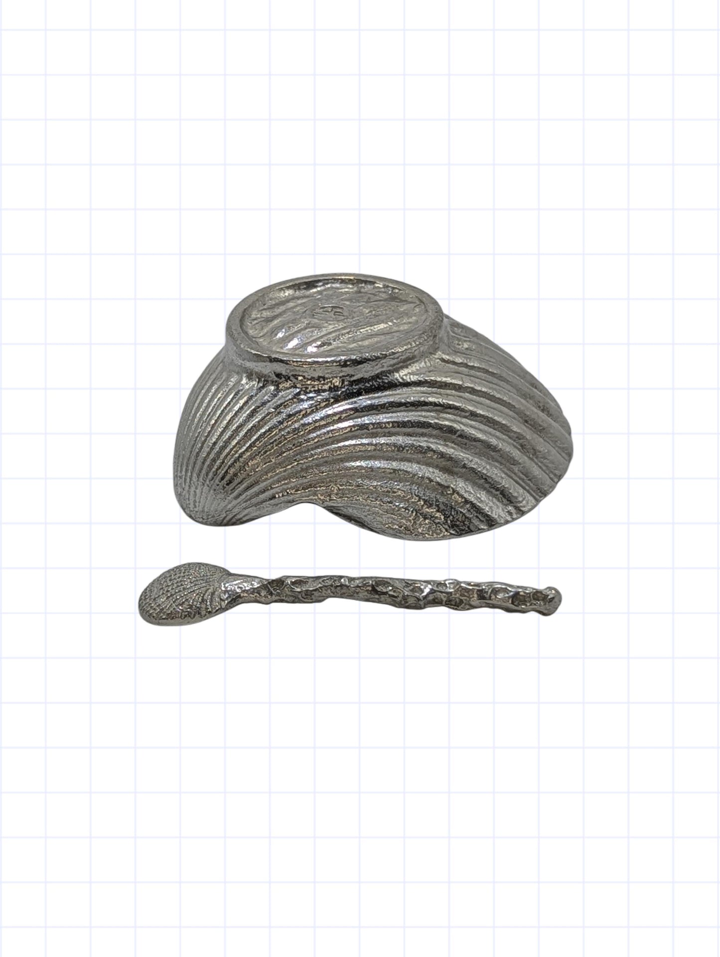 Seashells Pewter Salt Dish Inspired by Nature Home Decor