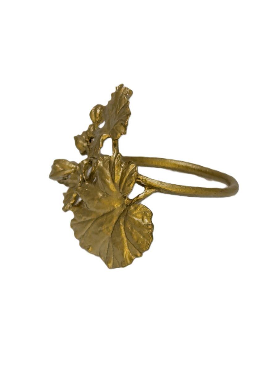 Geranium Pewter Napkin Ring Set of 4 Inspired by Nature