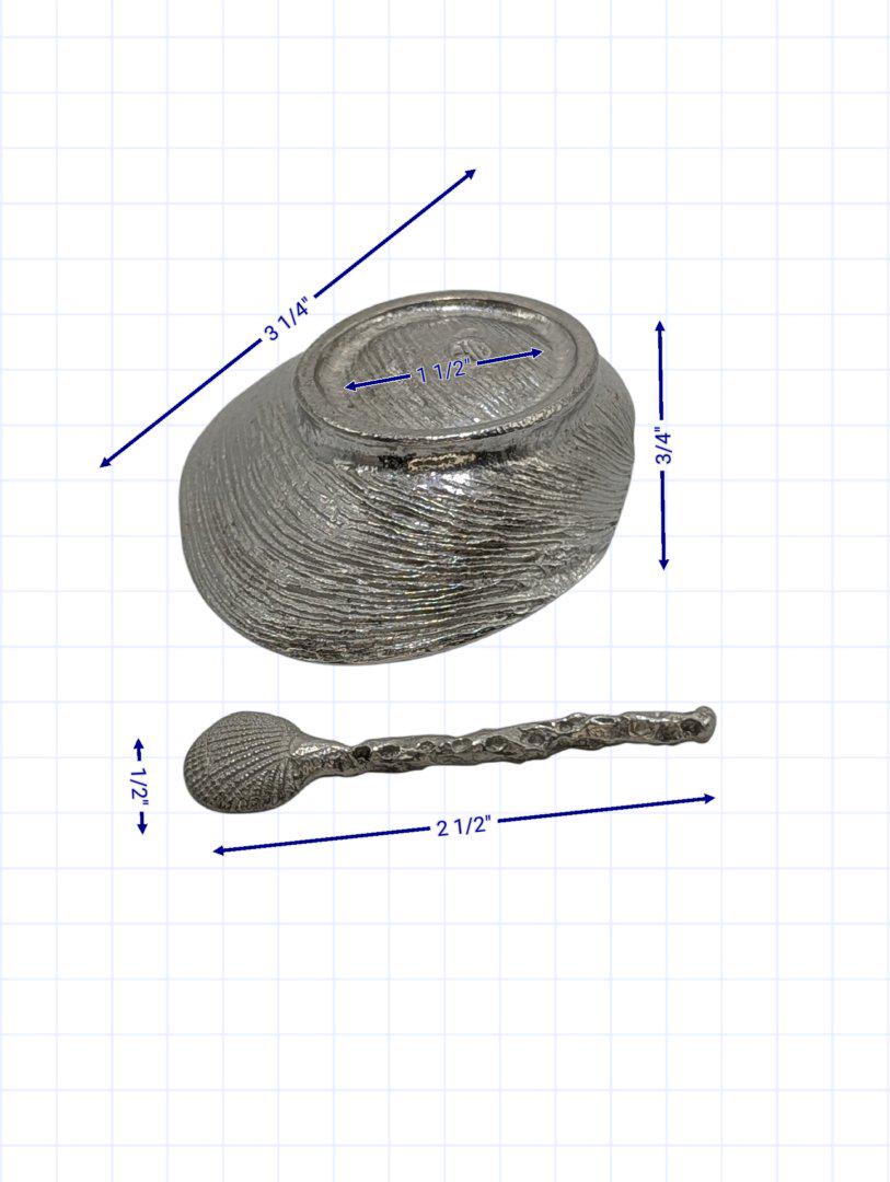 Seashells Pewter Salt Dish Inspired by Nature Home Decor