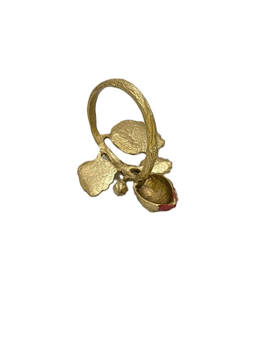 Elegant Hibiscus Bud Pewter Napkin Ring Set of 4 Inspired by Nature