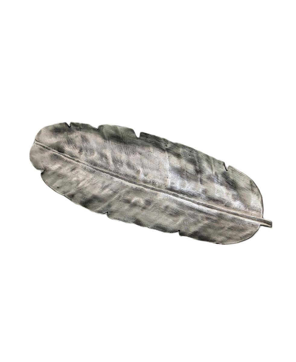 Banana Leaf Pewter Dish Decor Inspired by Nature
