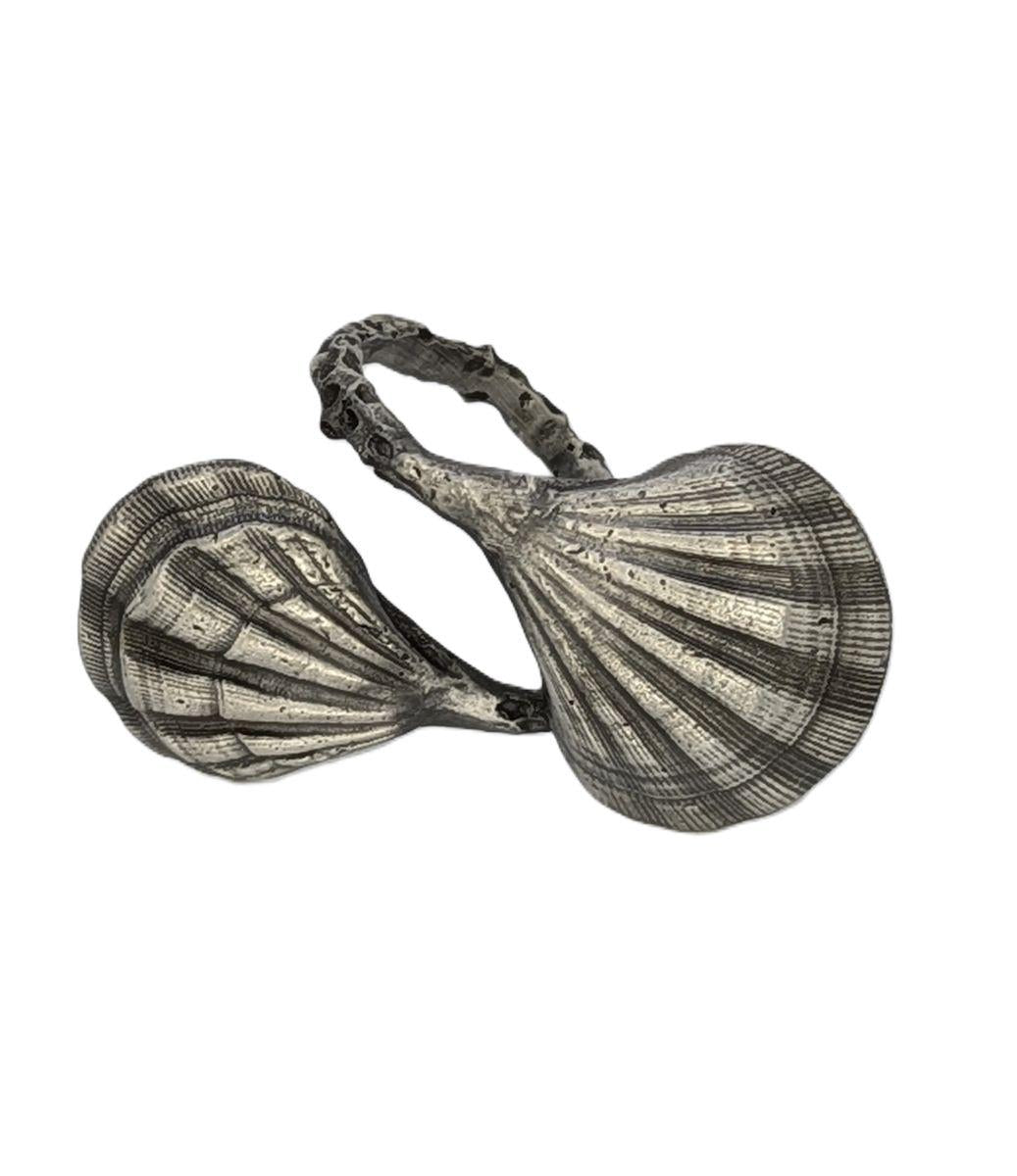 Seashells/Coral Adjustable Pewter Napkin Ring Set of 4 Home Decor Inspired by Nature