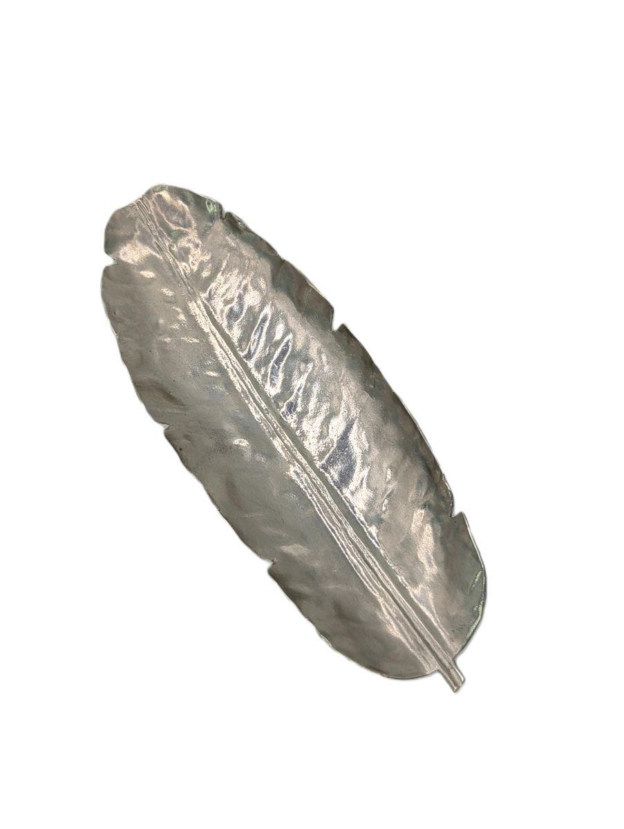 Banana Leaf Pewter Dish Decor Inspired by Nature