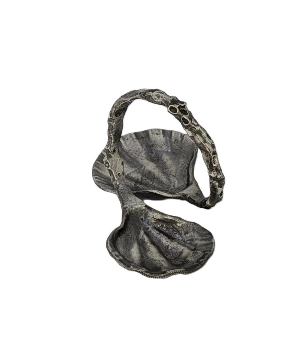 Seashells/Coral Adjustable Pewter Napkin Ring Set of 4 Home Decor Inspired by Nature