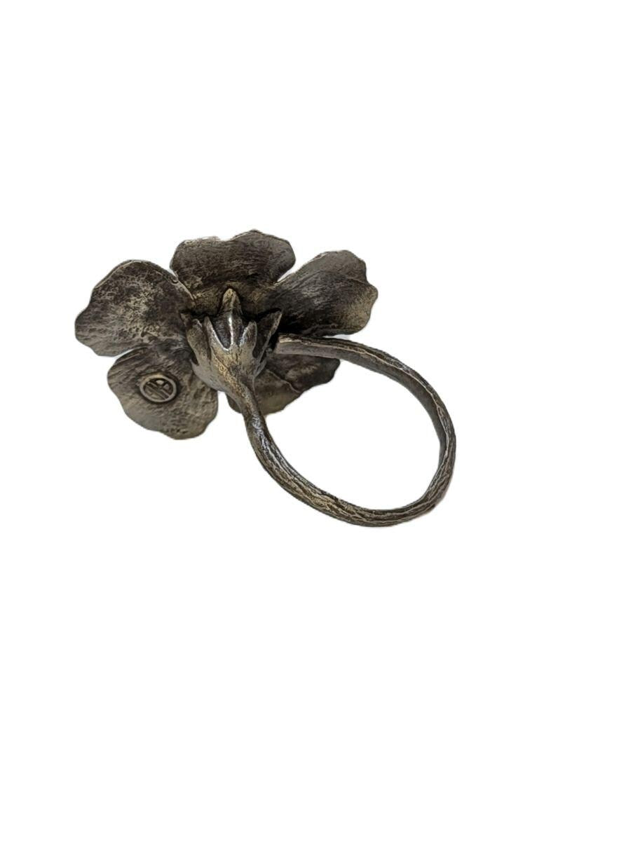 Hibiscus Flower Adjustable Pewter Napkin Ring Set of 4 Inspired by Nature