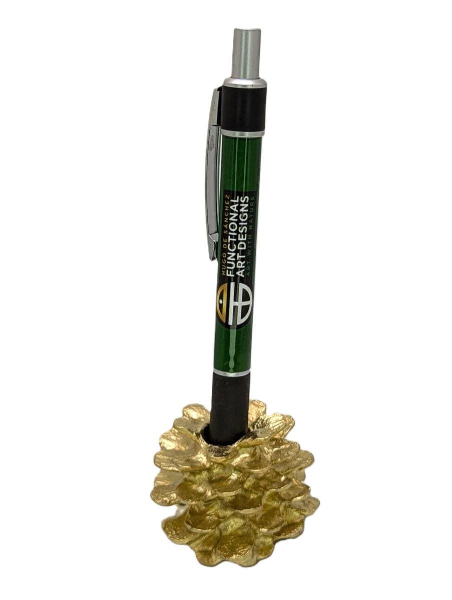 Pinecone Pewter Paperweight Pen Holder Decor Inspired by Nature