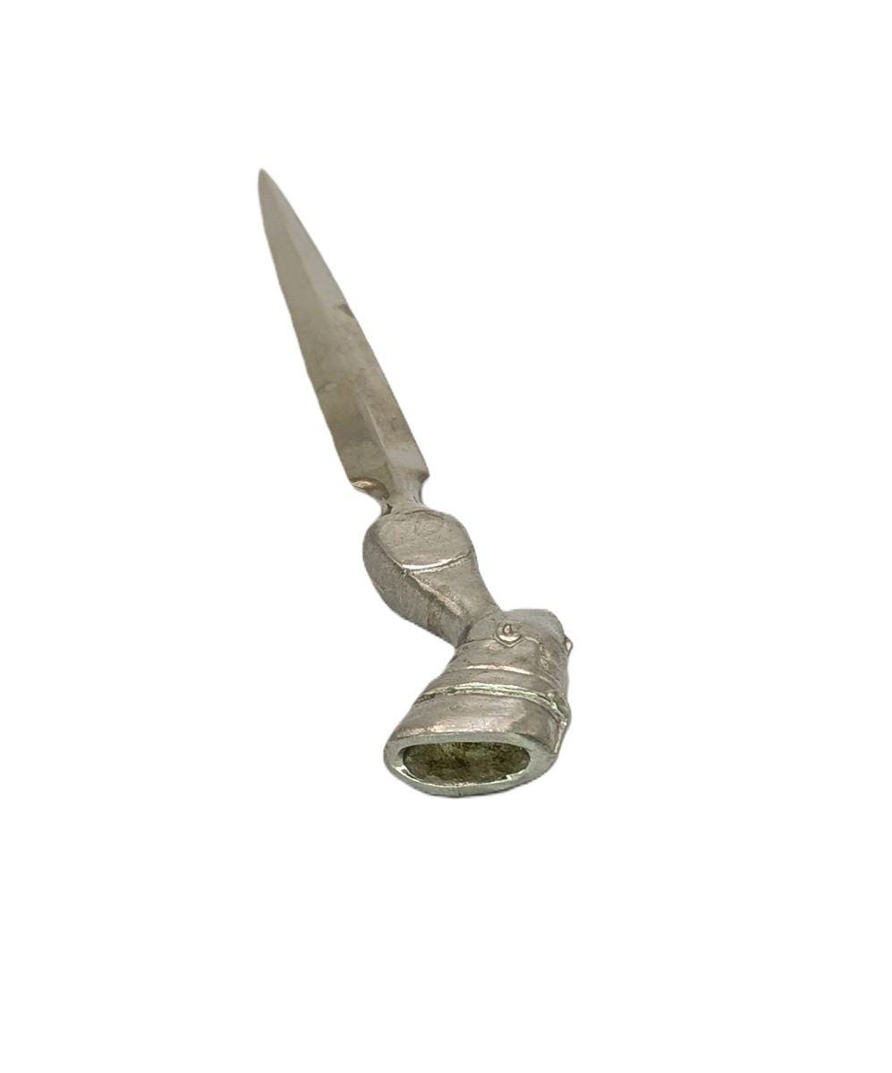Nubian Nefertiti Pewter Letter Opener Collectible Desk Decor