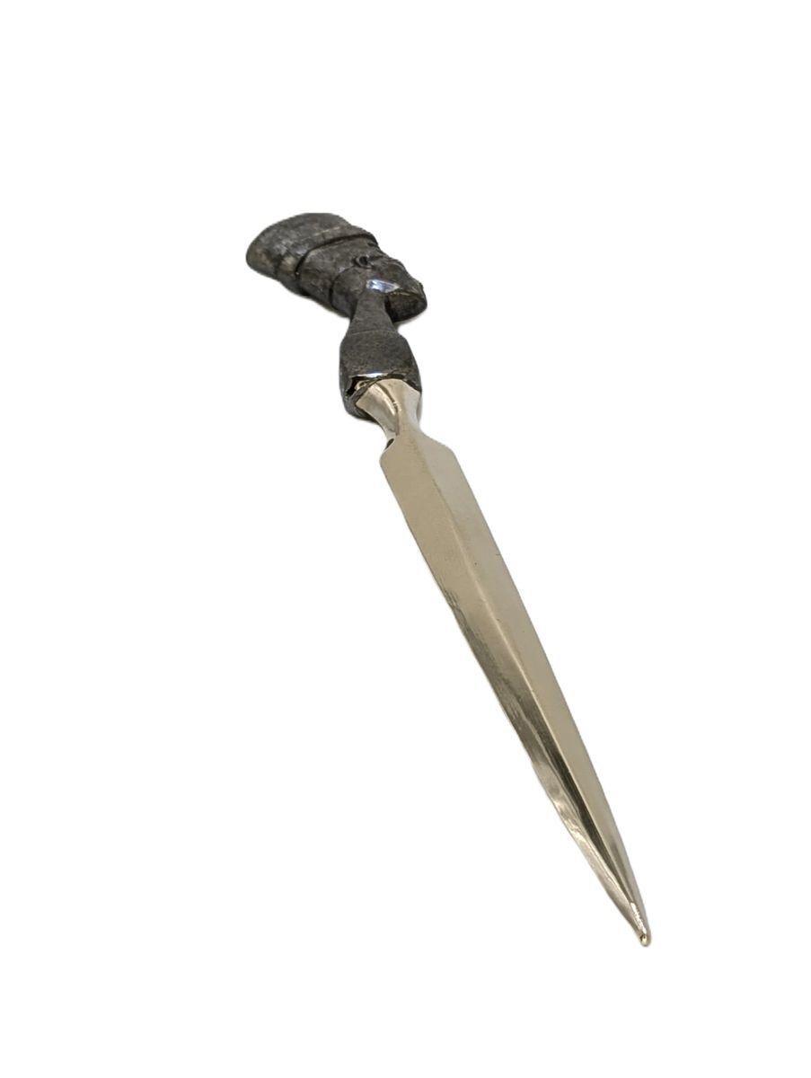 Nubian Nefertiti Pewter Letter Opener Collectible Desk Decor