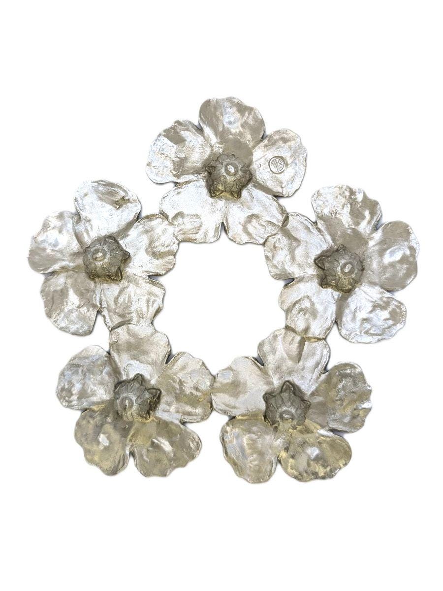 Hibiscus Flower Pewter Trivet Home Decor Inspired by Nature