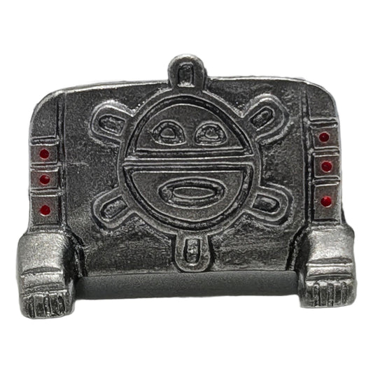 Handcrafted Taino Sun Symbol, Business Card Holder, Caribbean Indigenous Art Desk Organizer