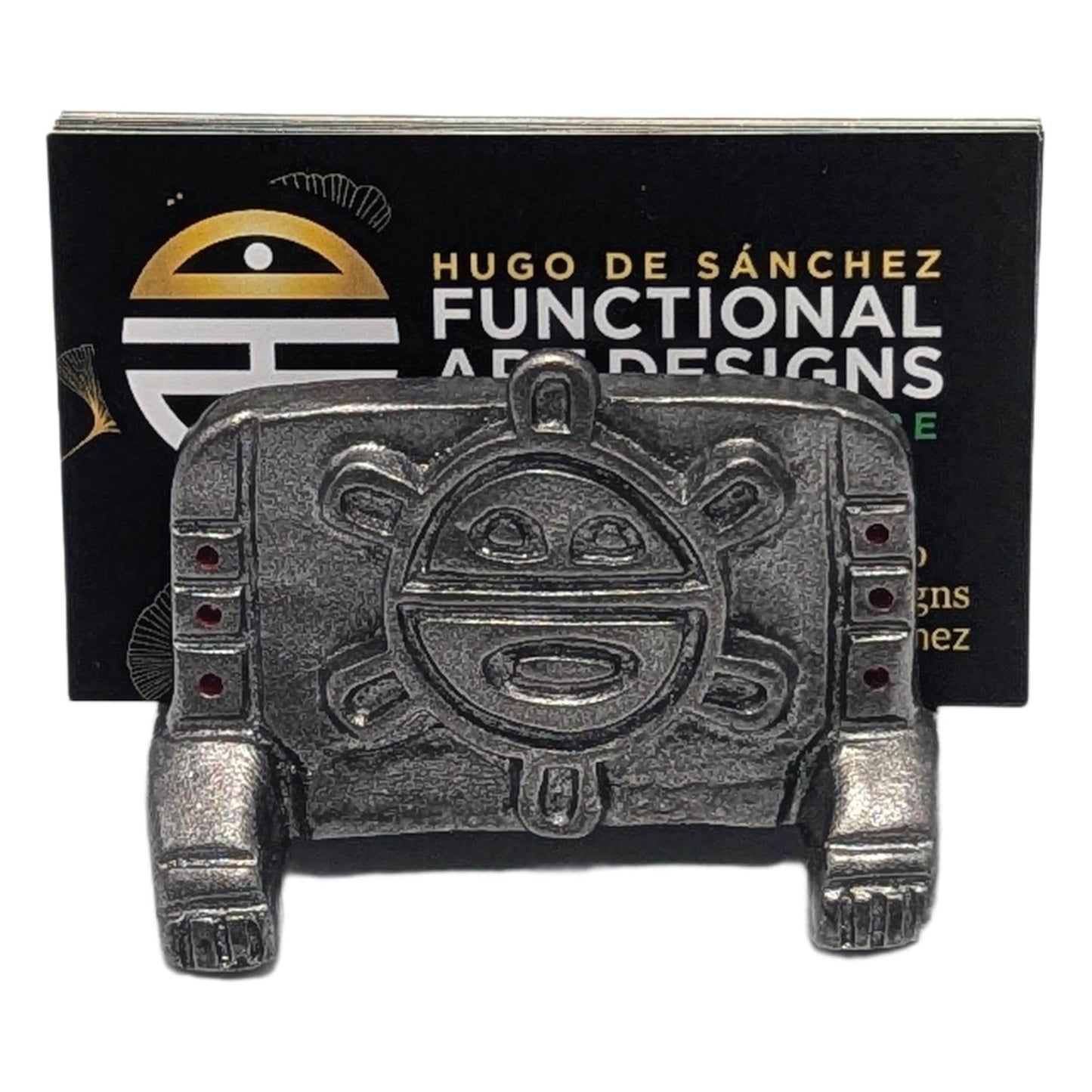 Taino Sun Symbol Businesses Card Holder Desk Decor Collectible