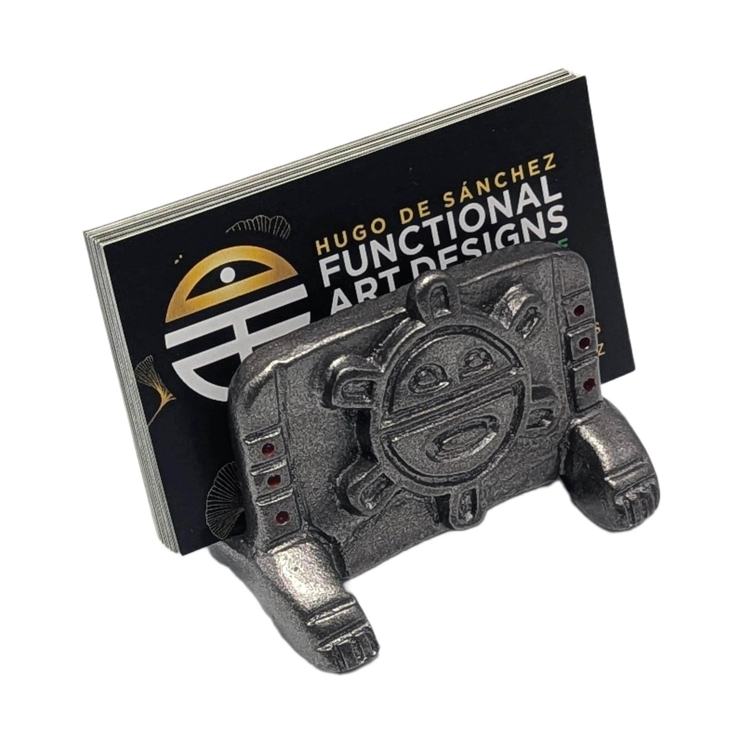 Taino Sun Symbol Businesses Card Holder Desk Decor Collectible