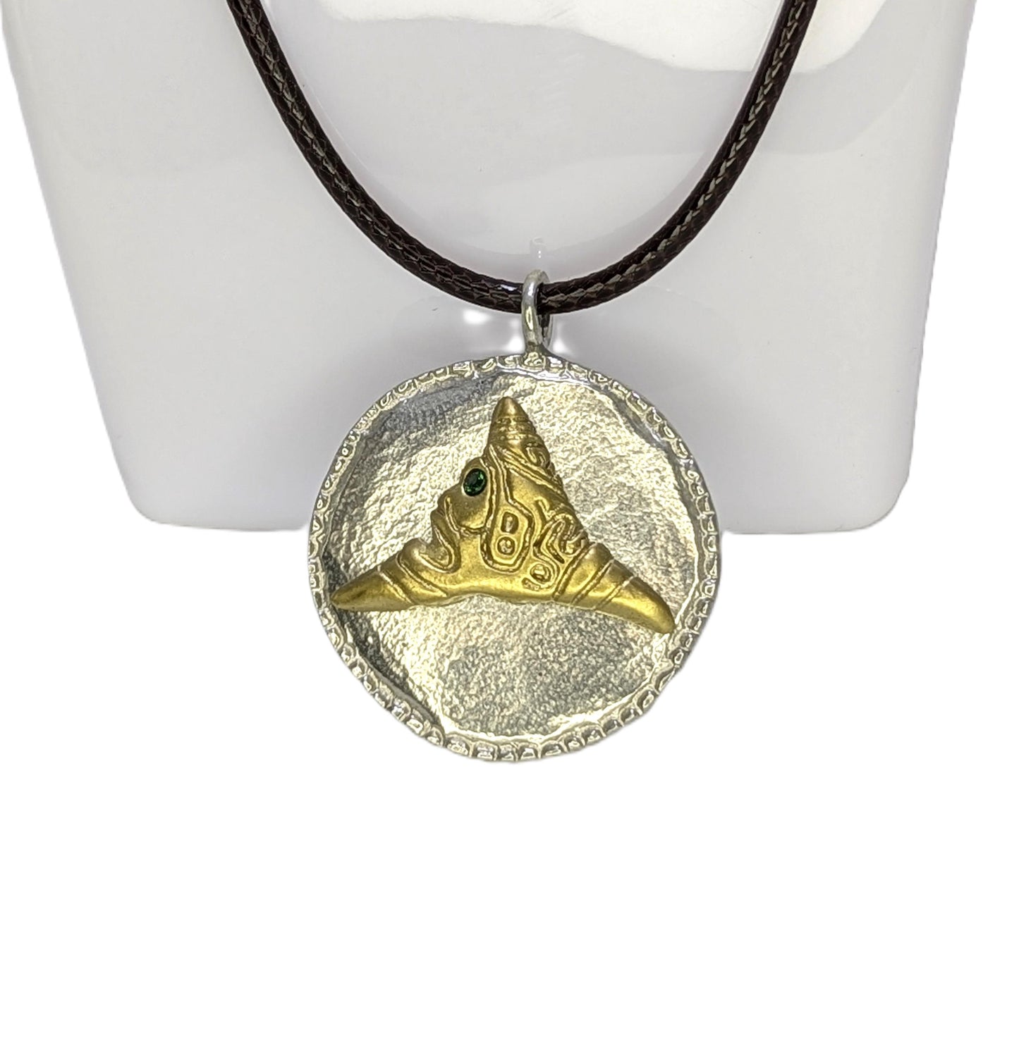 Taino Heritage Trigonolito Pewter Pendant