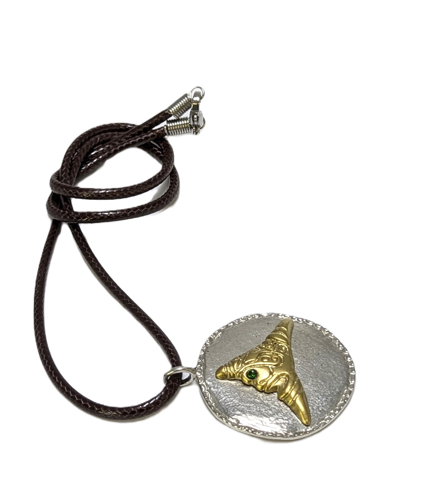 Taino Heritage Trigonolito Pewter Pendant