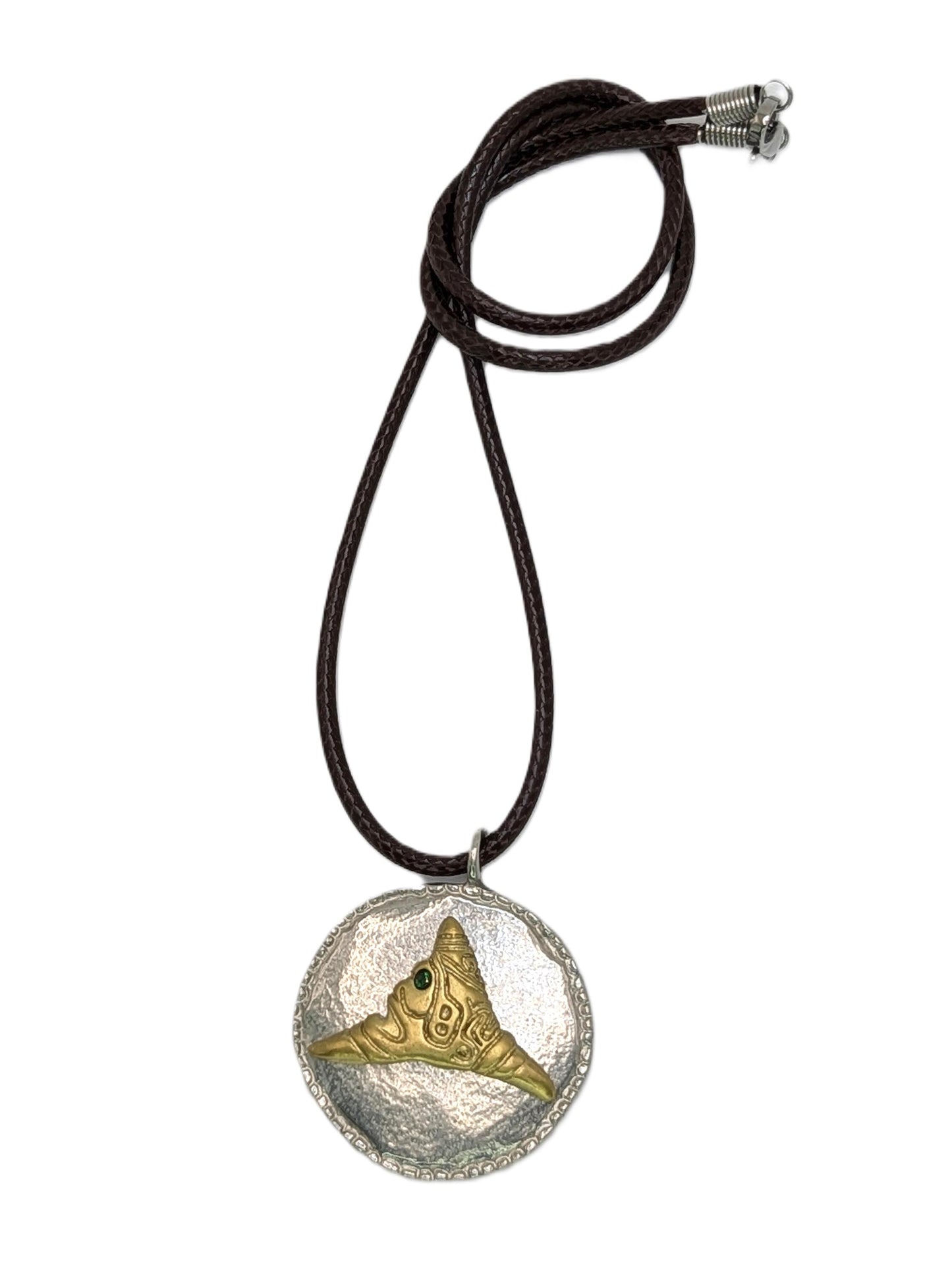 Taino Heritage Trigonolito Pewter Pendant