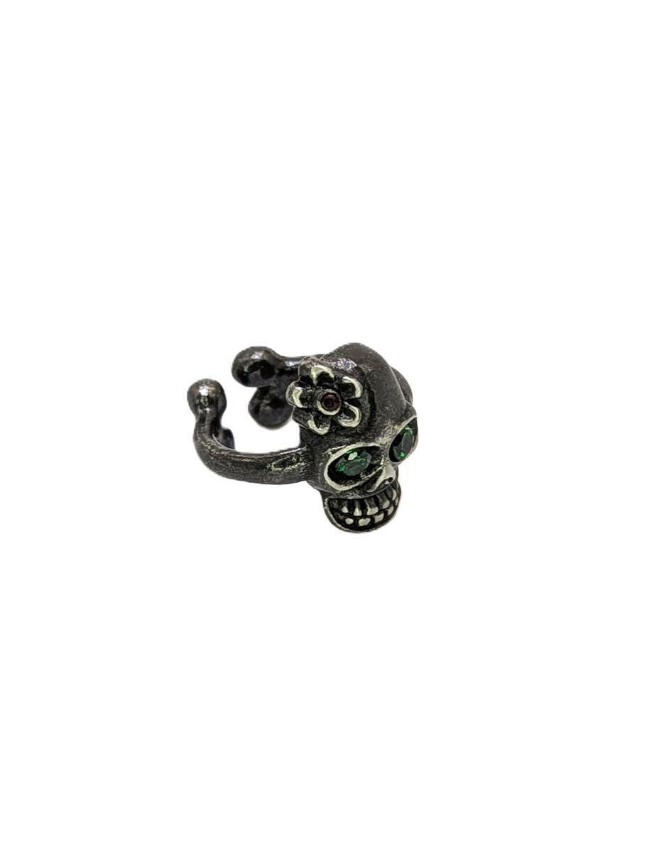 Skull Halloween Catrina Pewter Adjustable Ring