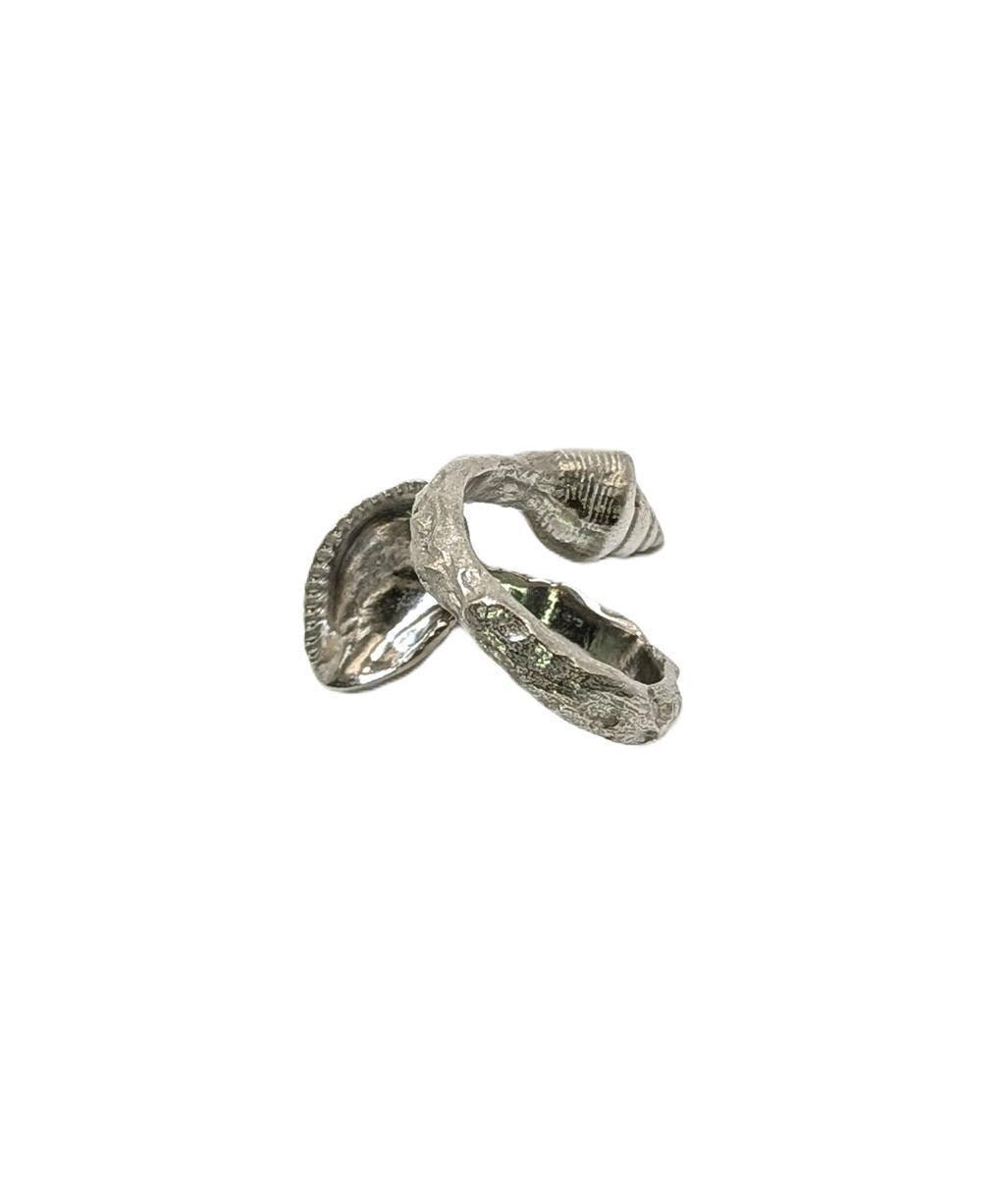 Seashells Adjustable Pewter Ring Inspired by Nature