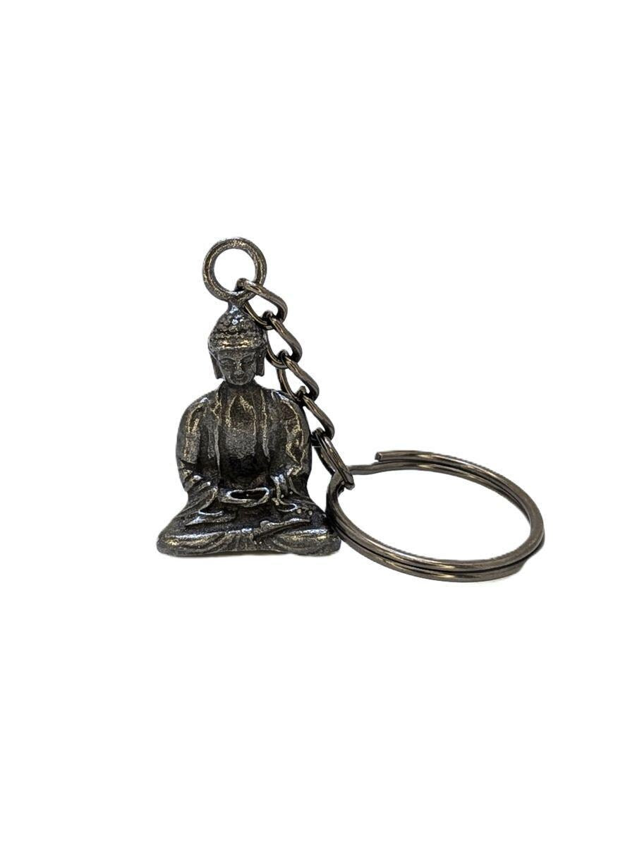 Meditating Buddha Zen Pewter Keychain