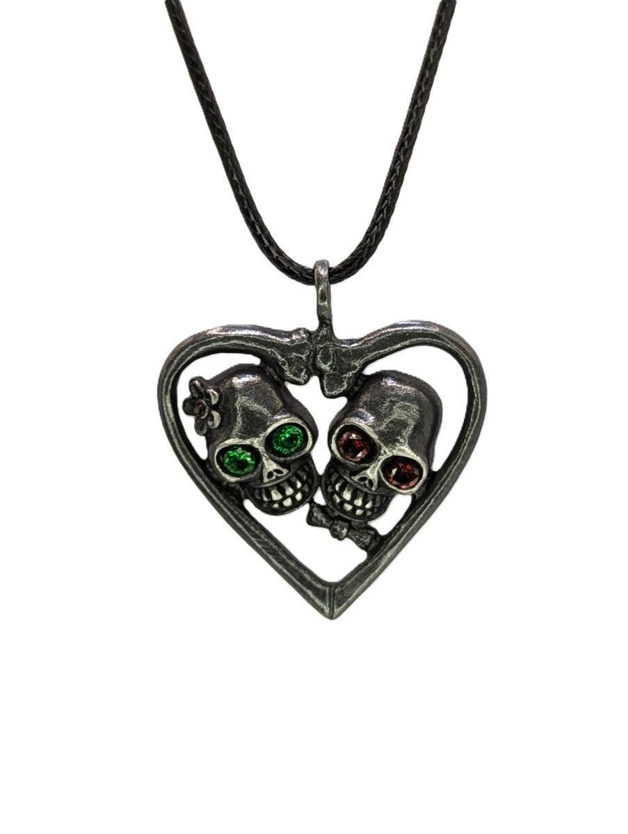 Catrina Halloween Skulls Pewter Pendant