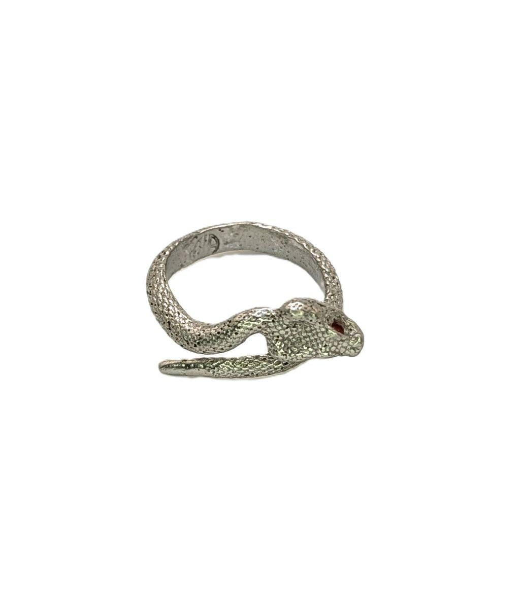 Copperhead Snake Stylish Pewter Adjustable Ring