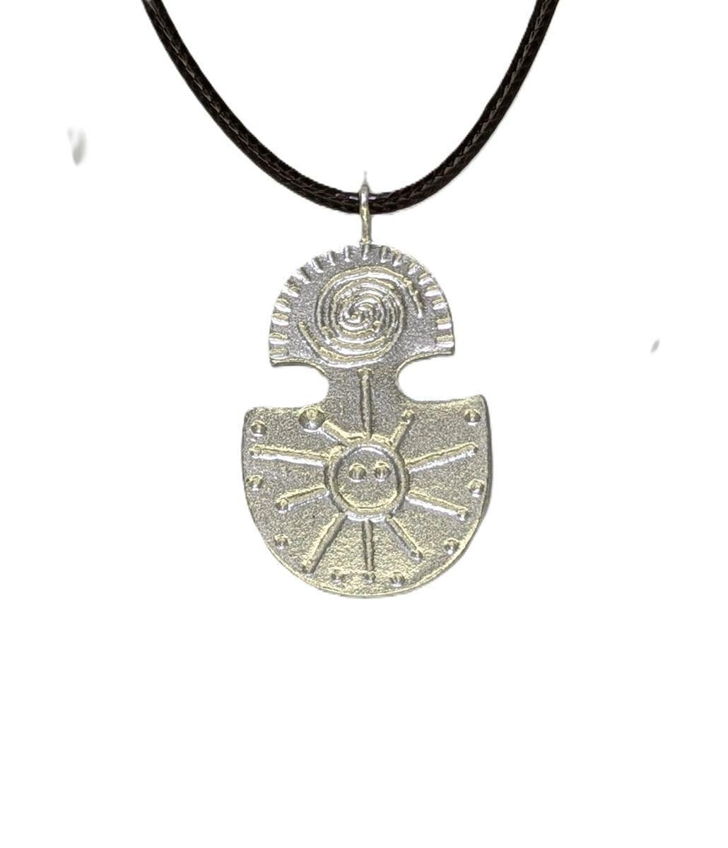 Taino Water & Sun Petroglyphs Pewter Pendant