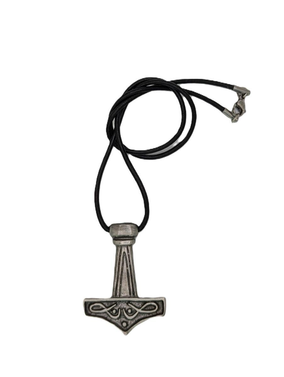 Thor Hammer Pewter Amulet Pendant
